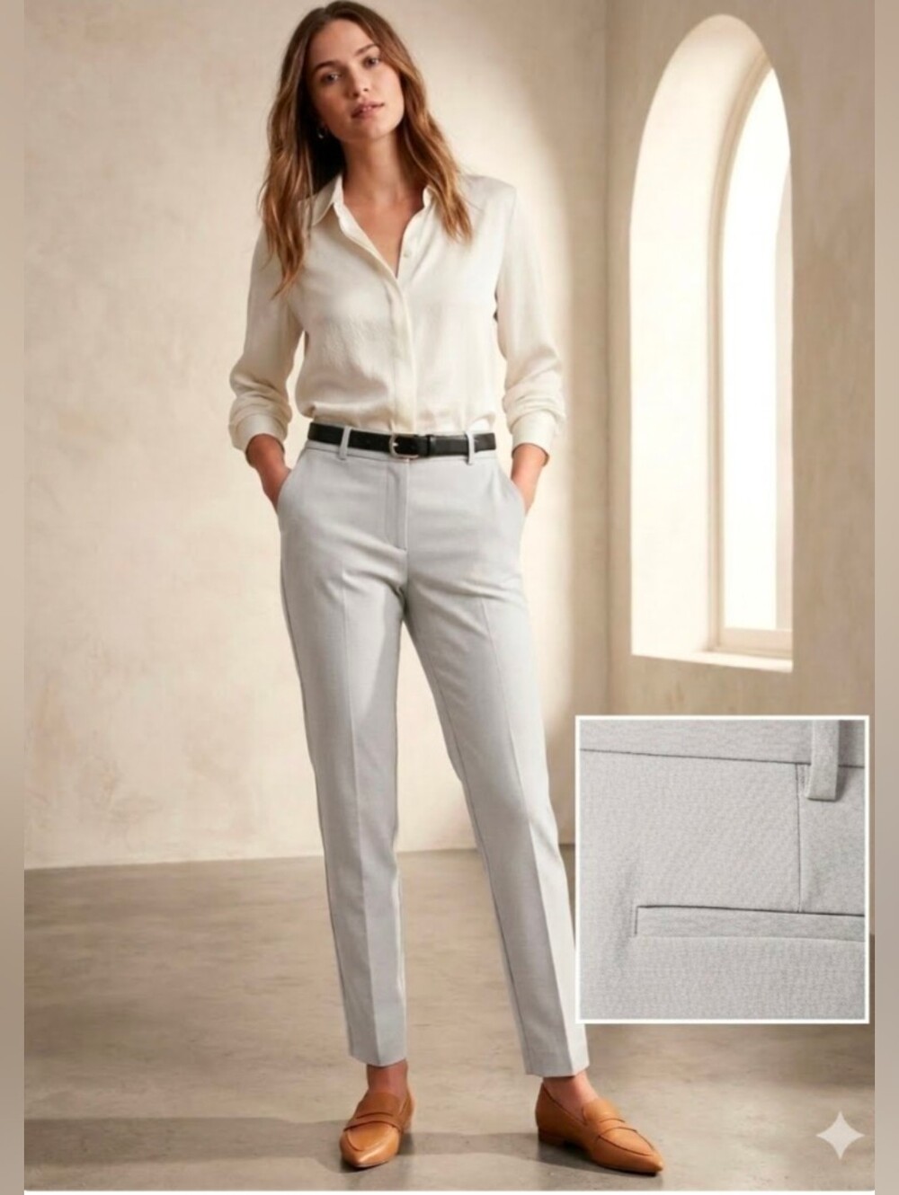 NWOT! Old Navy Gray Harper Mid-Rise Flat Front Trousers Size 0